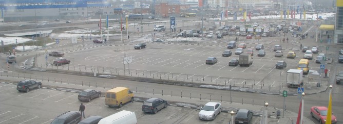 Вид парковочной площадки сверху