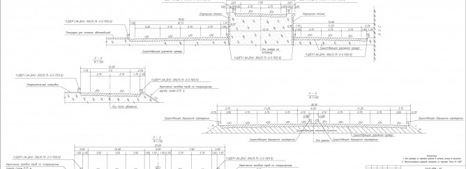 Разрезы автодороги