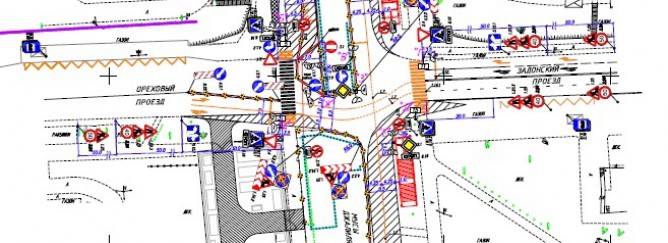 Временное переустройство светофорного объекта на период производства работ. ОДД, 4-я очередь