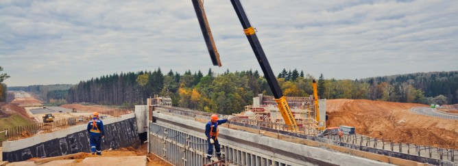 Строительство путепровода на Красногорском шоссе (фото 1)