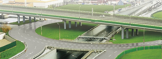 Общий вид транспортной развязки. Октябрь 2014 года
