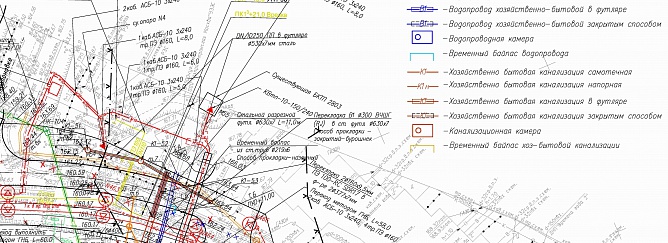Сводный план инженерных коммуникаций в районе ДНП "Времена года-2"
