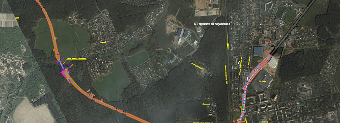 Ситуационный план строительства Южного обхода Подольска
