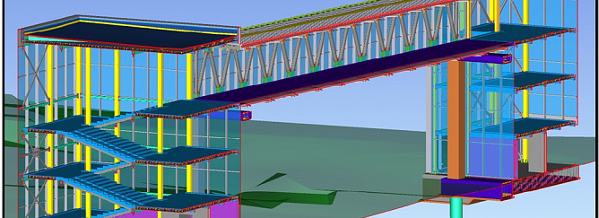 Основное проектное решение. Надземный пешеходный переход